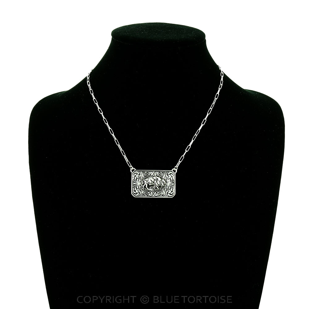 Western Buffalo Plate Necklace - Image 2