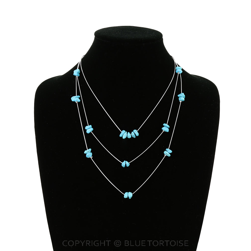 3 Layered TQ Bead Necklace - Image 2