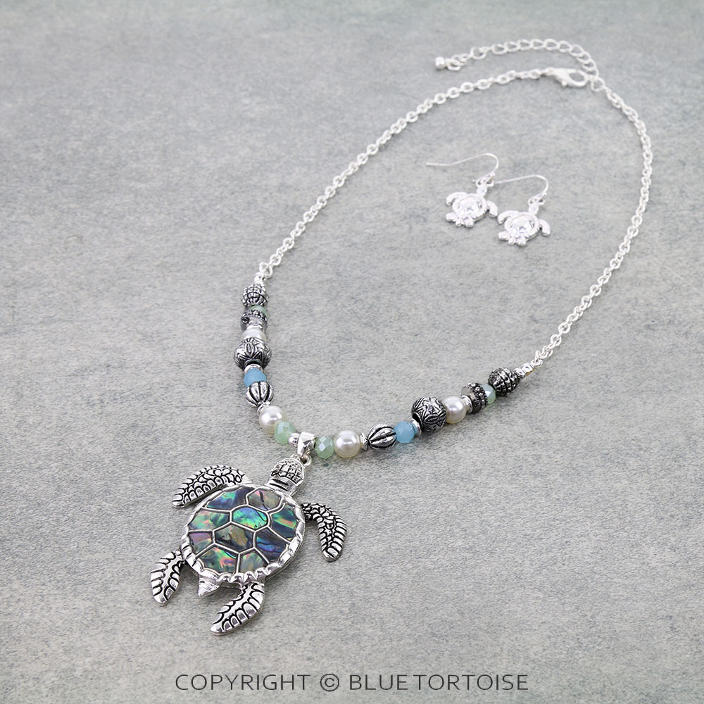 Western Turtle Pendant Necklace Set