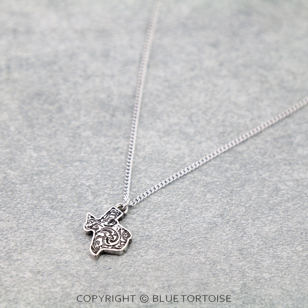 Western Etched Texas Map Necklace - Image 3