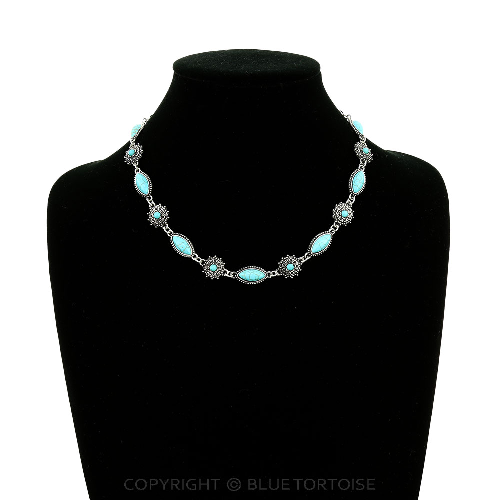 Western Flower Stone Necklace - Image 2