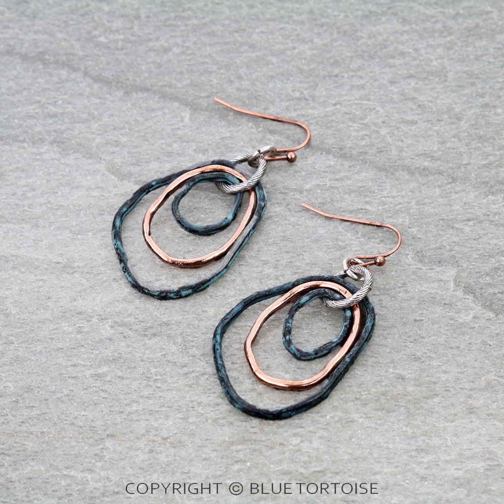 Western Irregular Circle Dangle Earrings