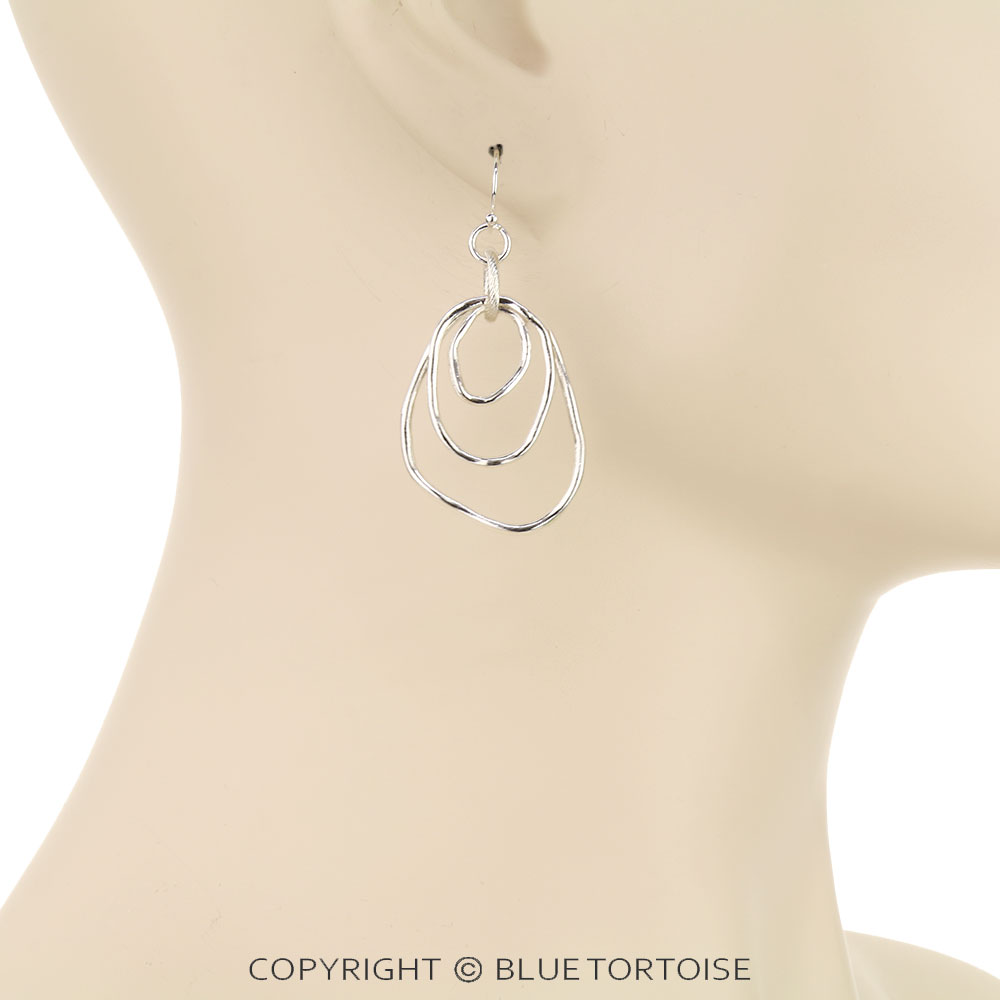 Western Irregular Circle Dangle Earrings - Image 2