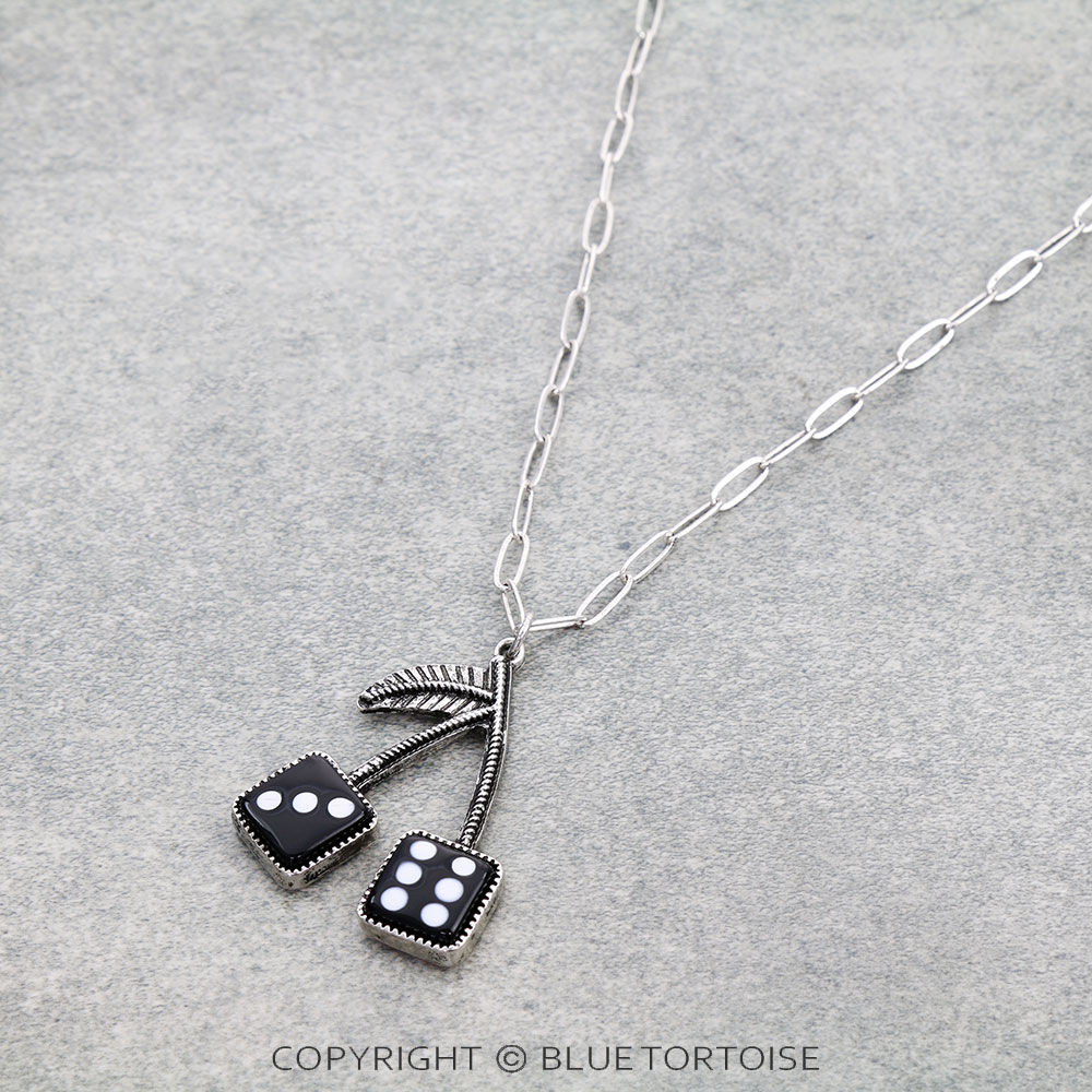 Western Dice Cherry Necklace