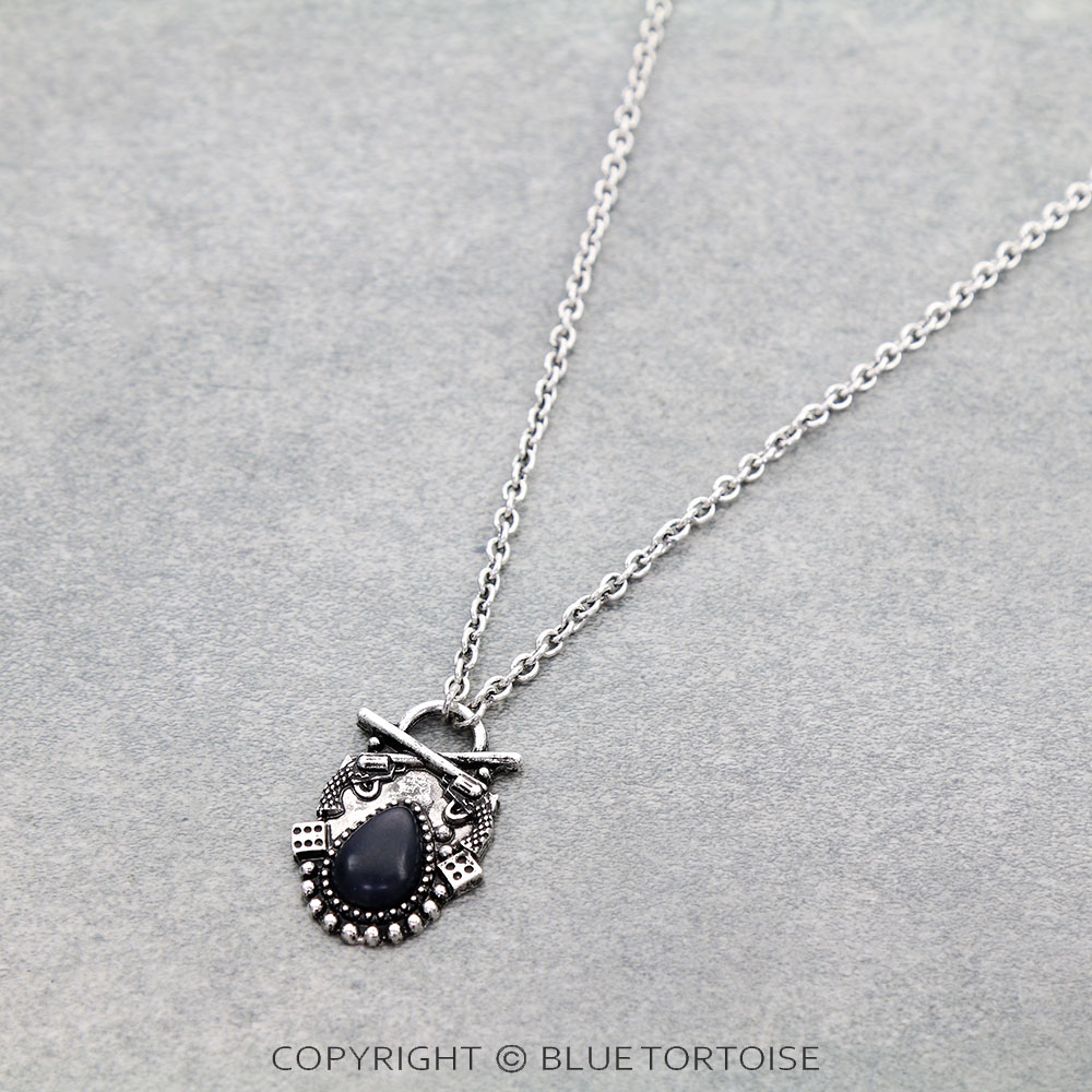 Western Pistol Stone Necklace