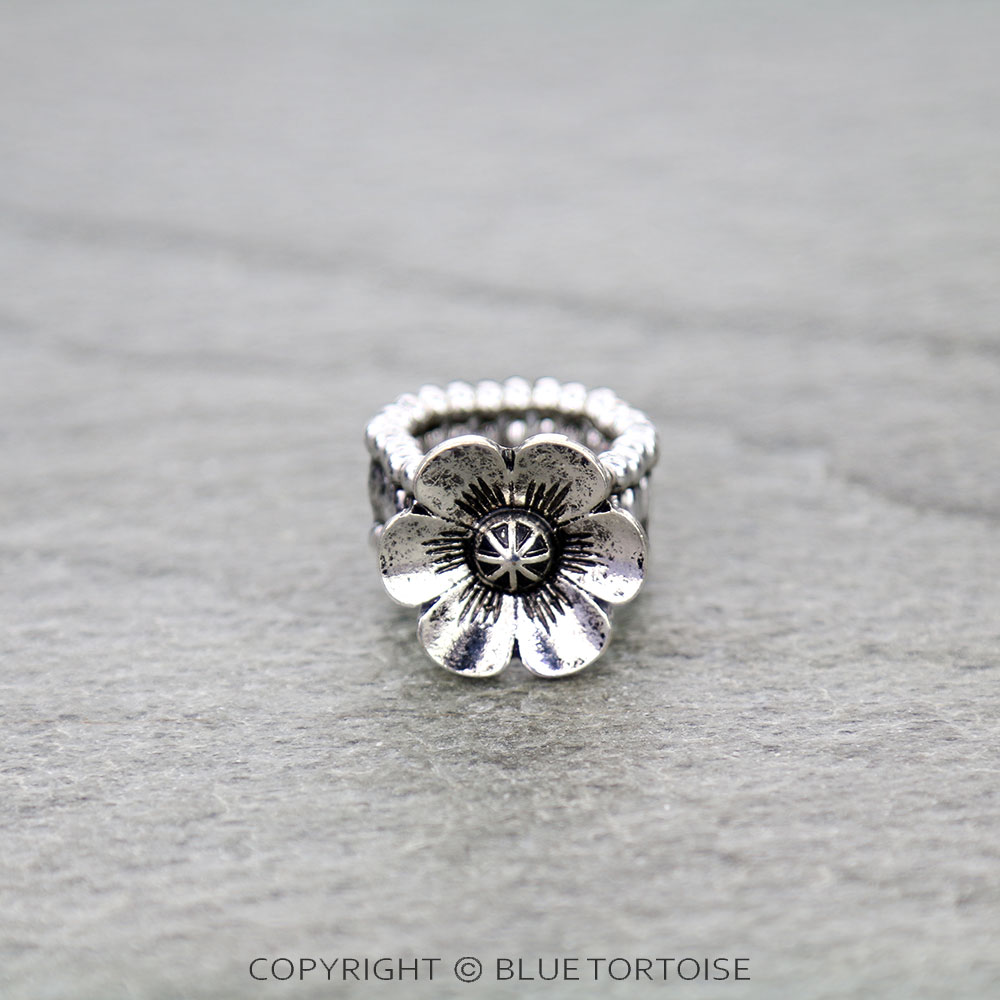 Western Flower Stretch Ring