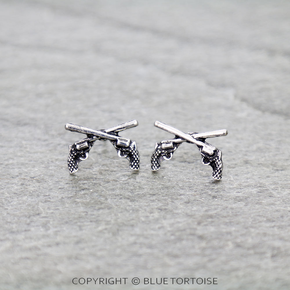 Western Pistol Stud Earrings