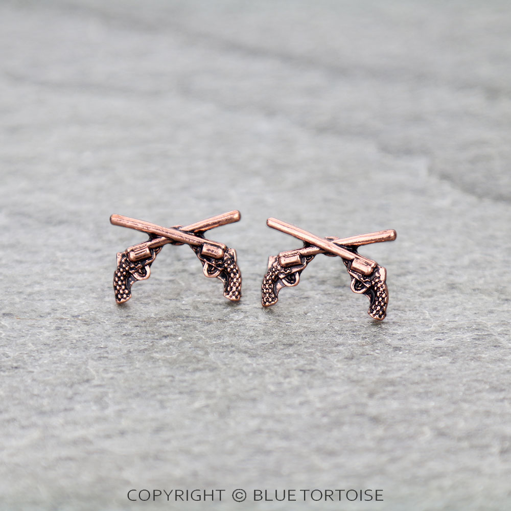 Western Pistol Stud Earrings