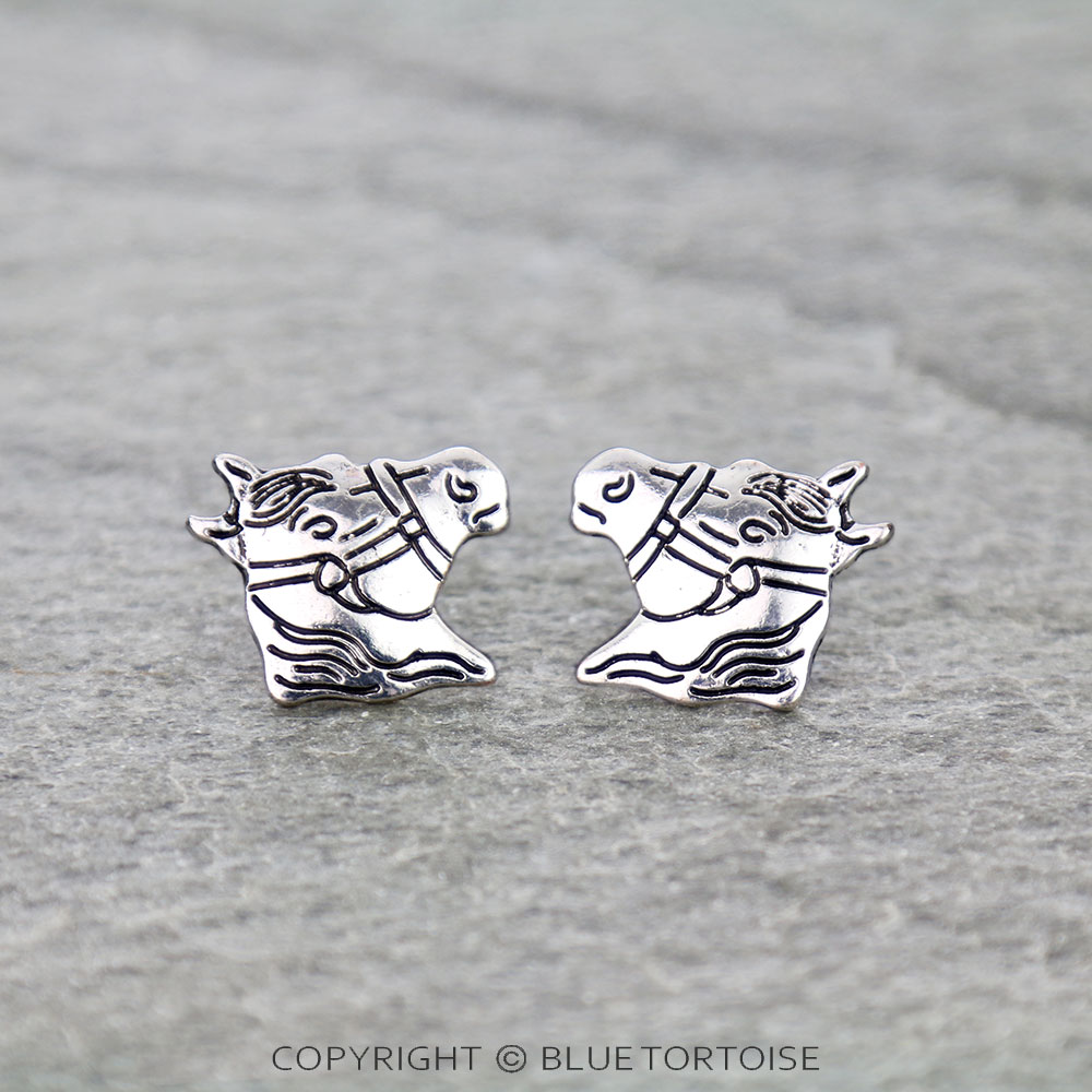 Western Horse Head Stud Earrings