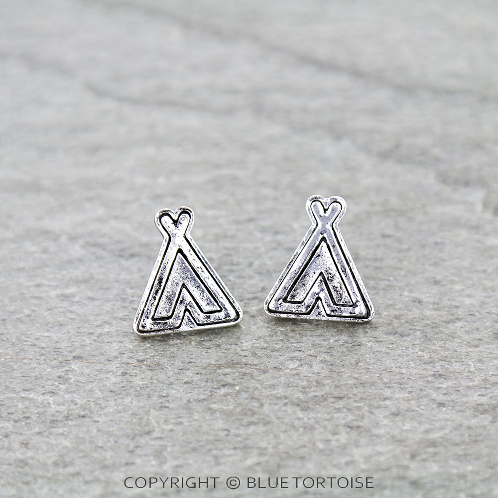Western Tipi Stud Earrings
