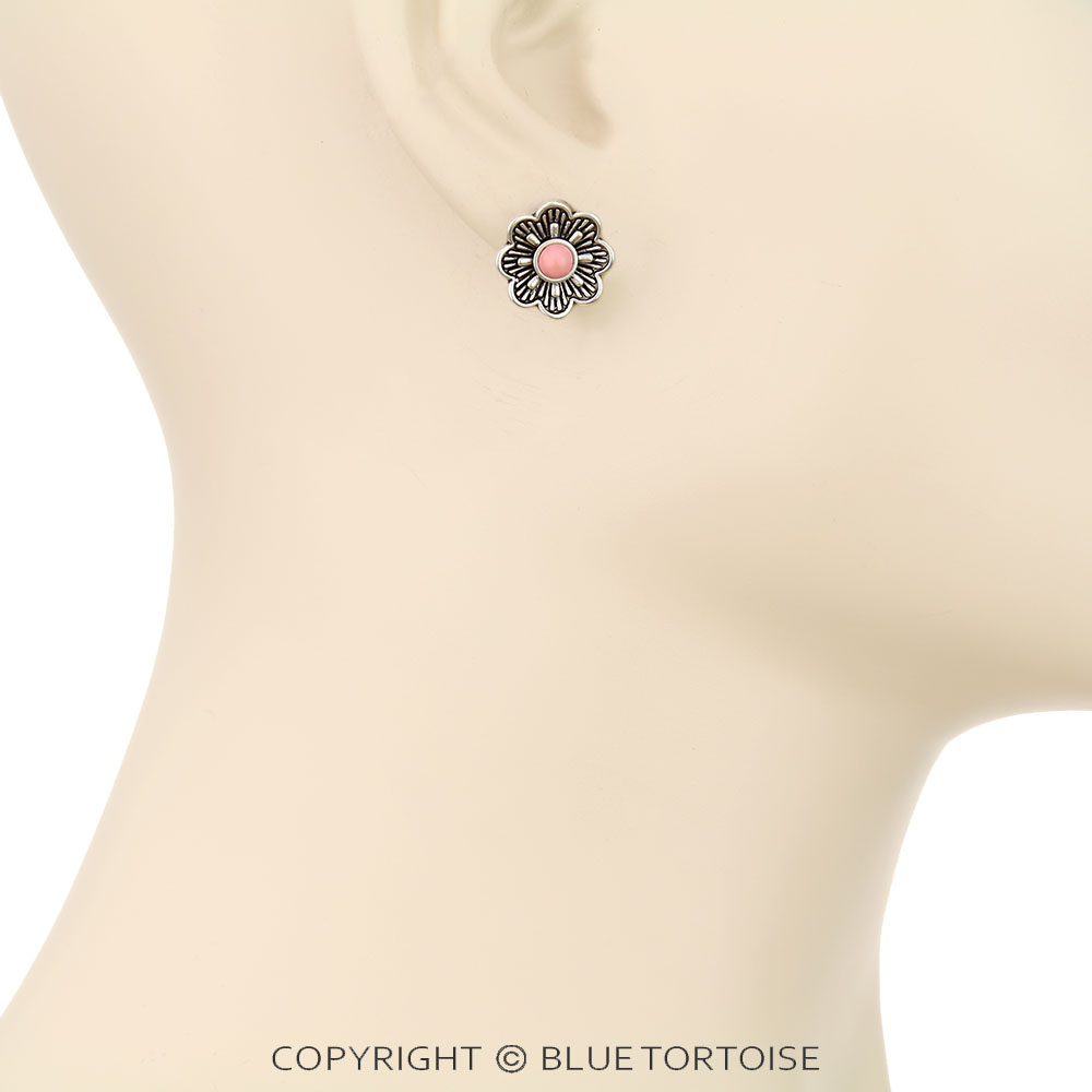 Superior Flower Stud Earrings - Image 2