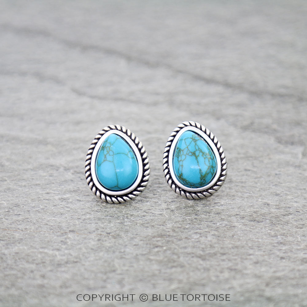 Superior Teardrop Stud Earrings