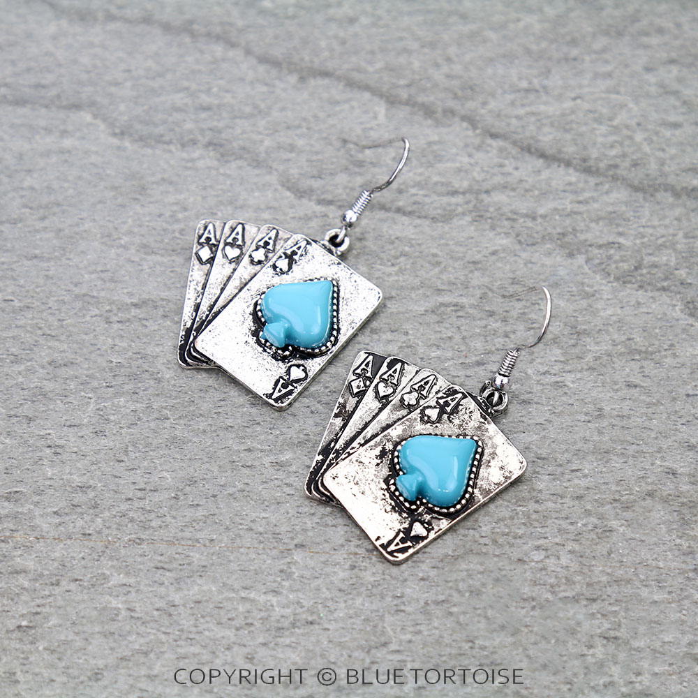 Ace of Spades Dangle Earrings