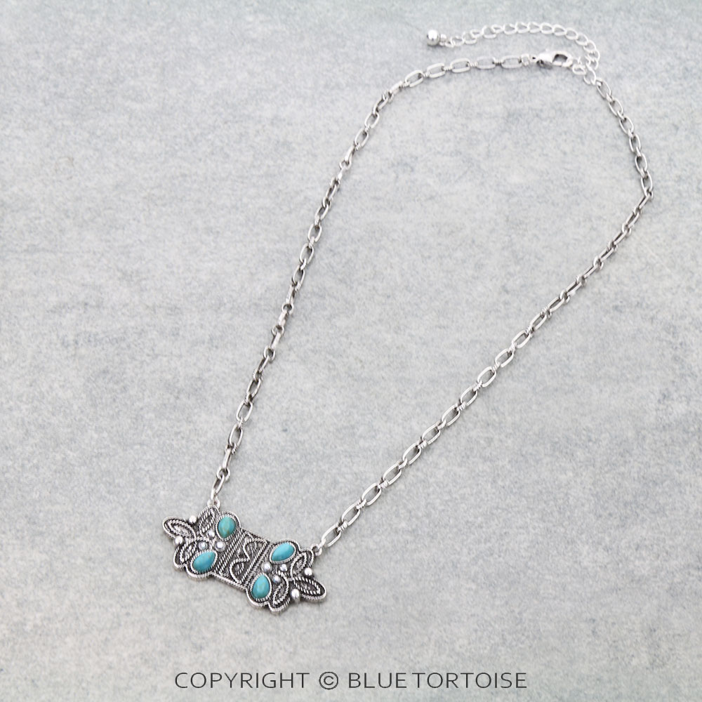 Western Boot Stitch Necklace