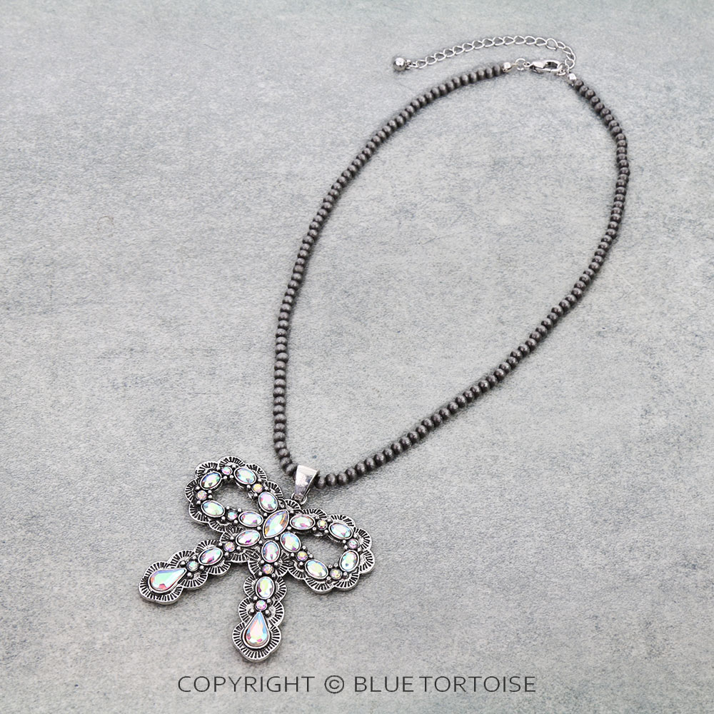 Western Bow Pendant Necklace