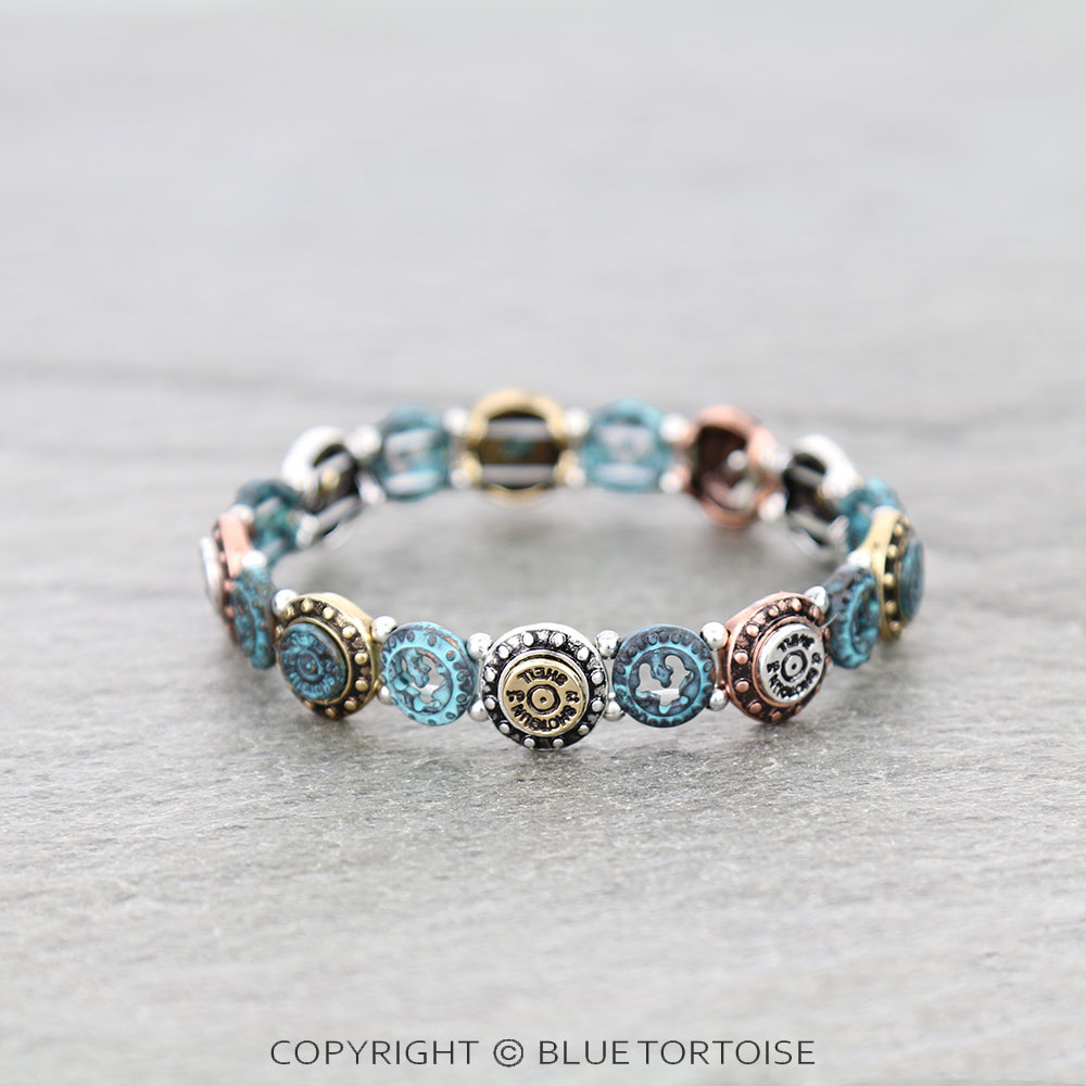 Western Shotgun Shell Stretch Bracelet