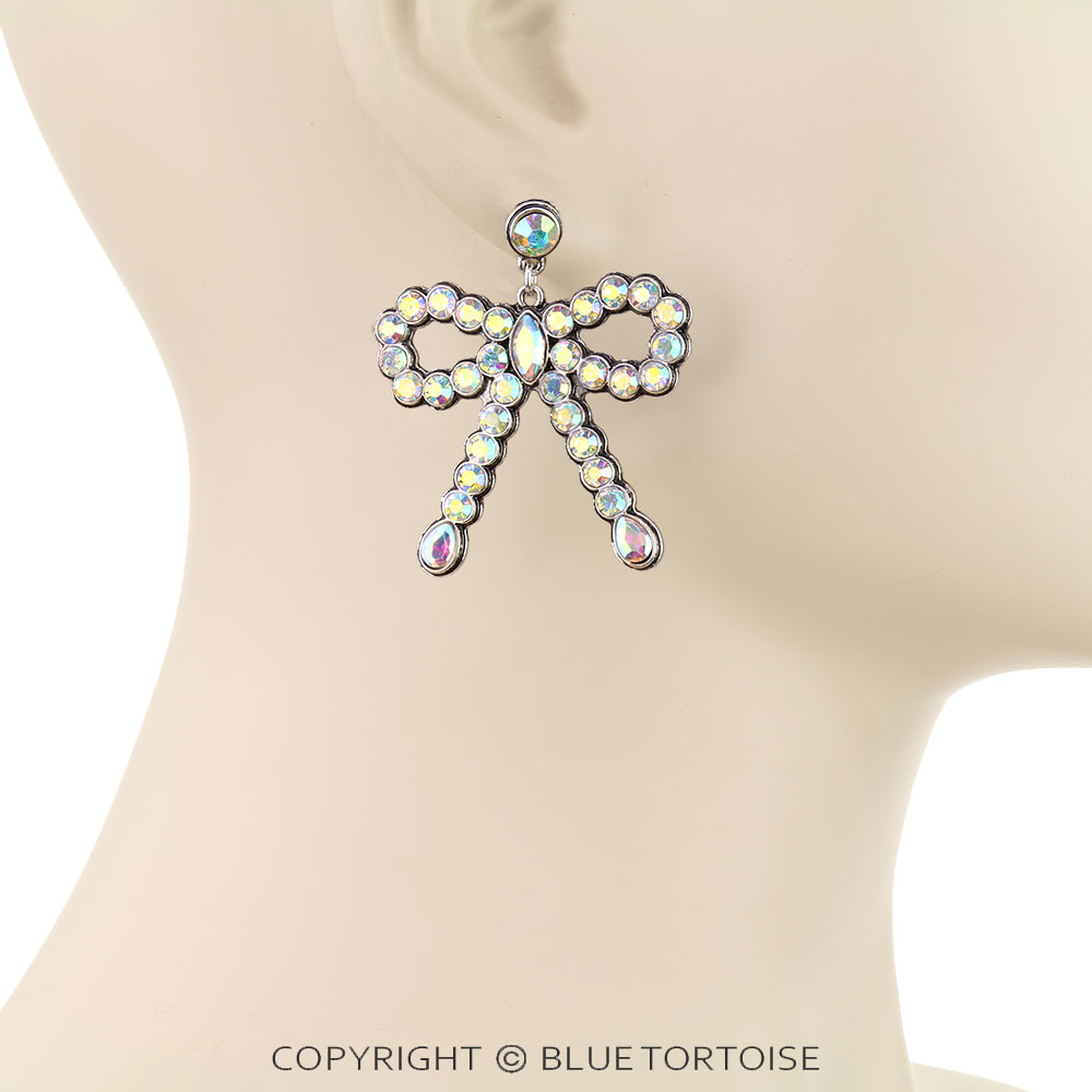 Western Bow Stone Stud Earrings - Image 2