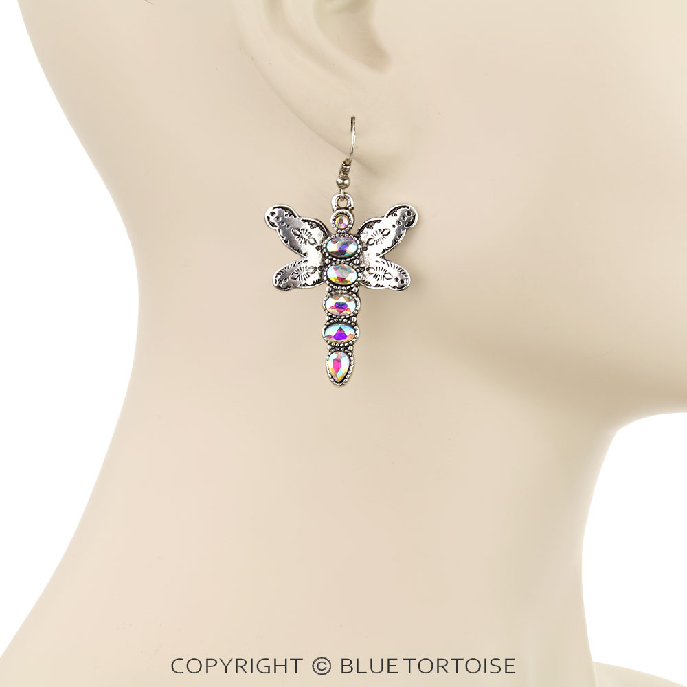 Western Dragonfly Dangle Earrings - Image 2