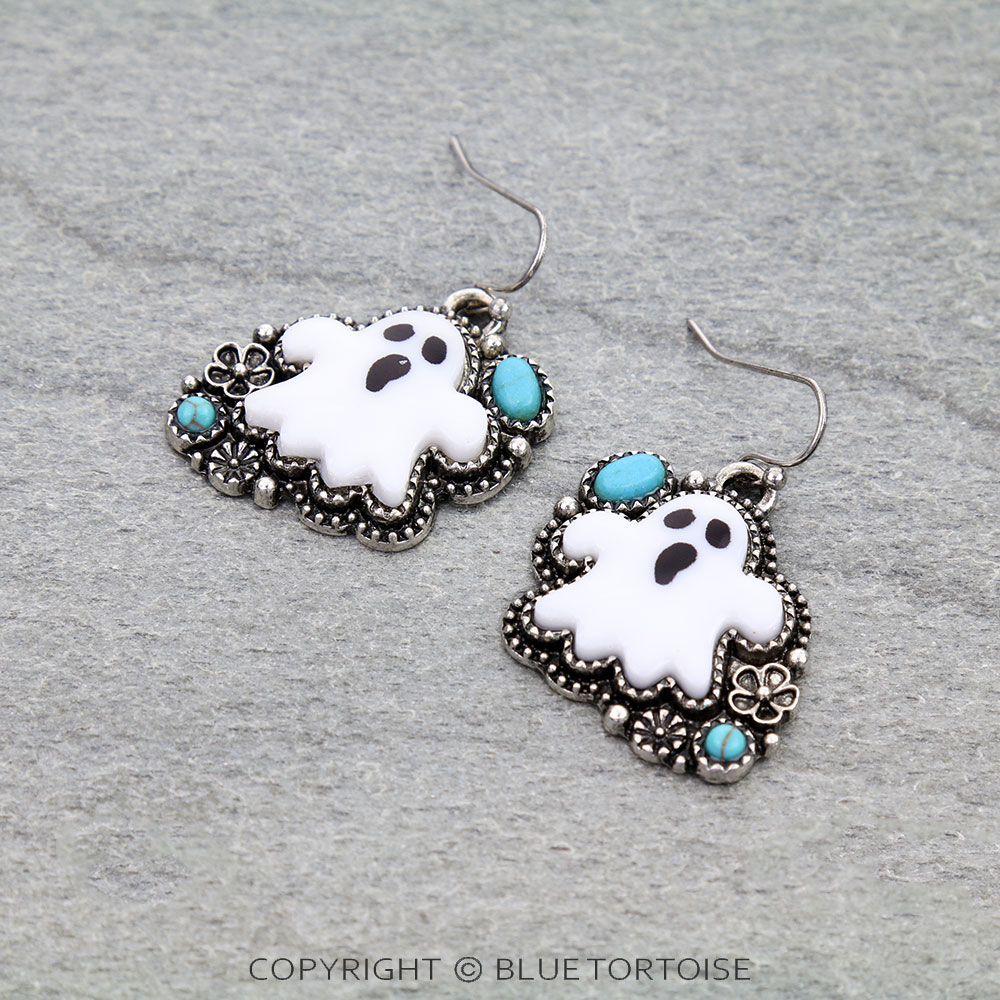 Halloween Spooky Ghost Dangle Earrings