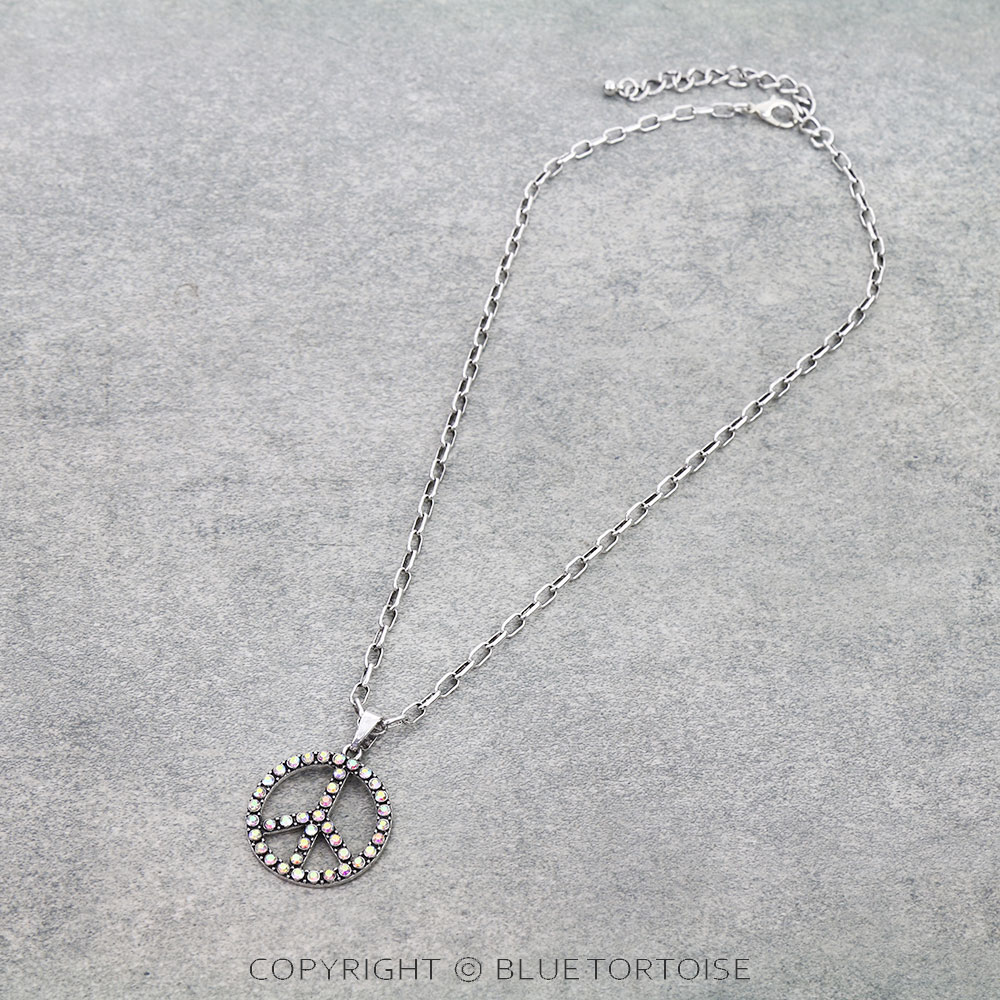 Western Small Peace Sign Necklace