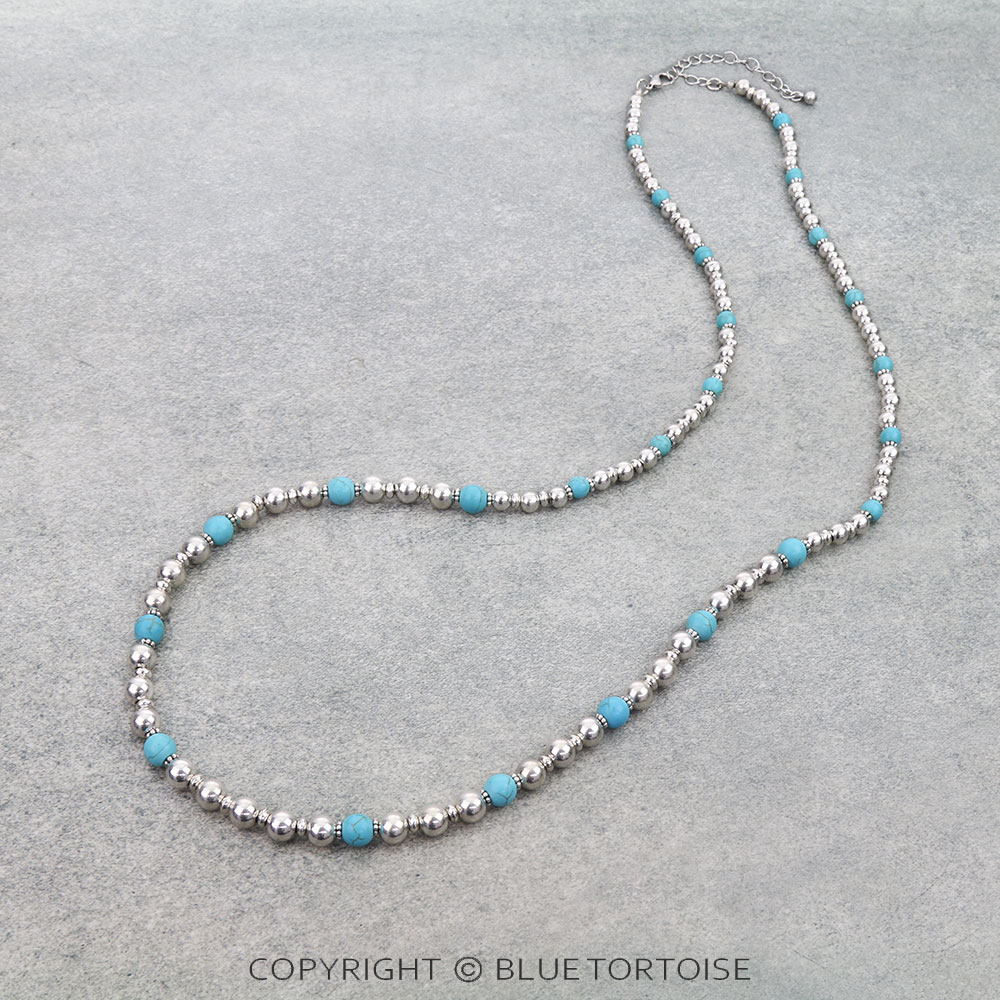 Mixed Bead Long Necklace