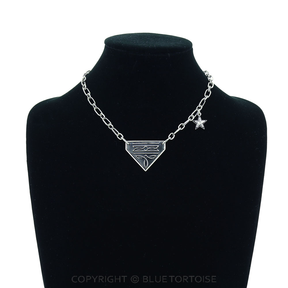 Western Boot Stitched Pentagon Necklace - Image 2