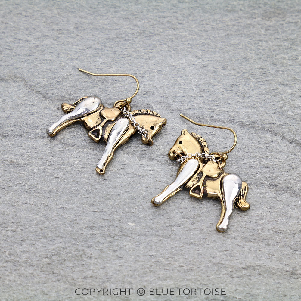 Western Horse Dangle Earrings