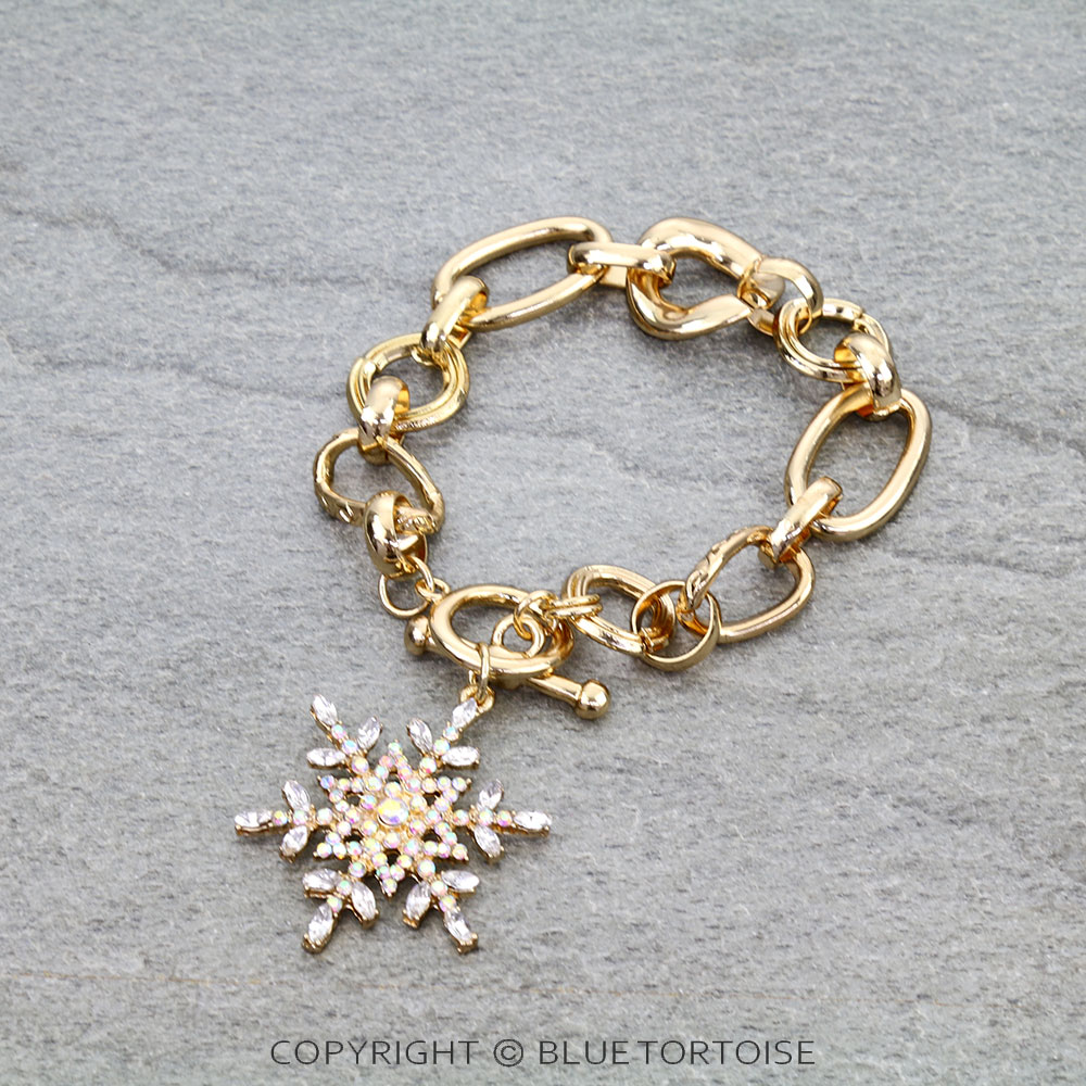 Christmas Snowflake Toggle Bracelet