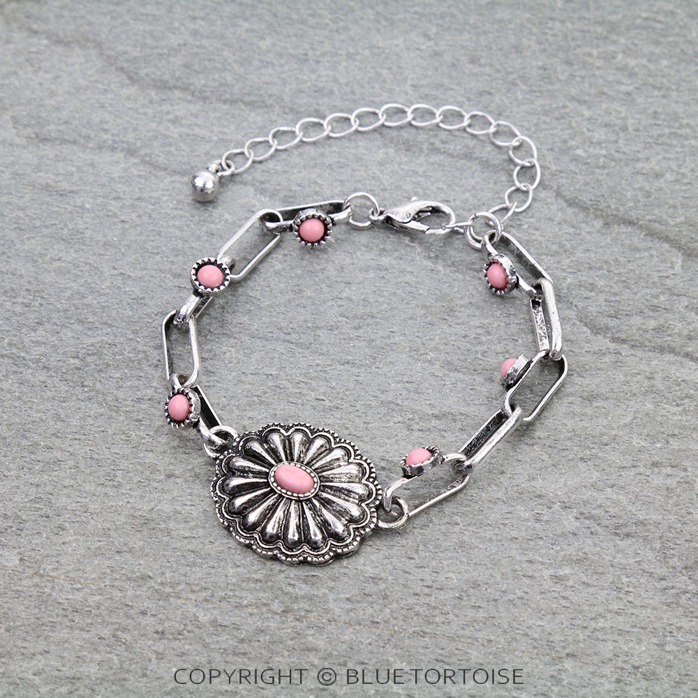 Western Concho Soldered Chain Bracelet