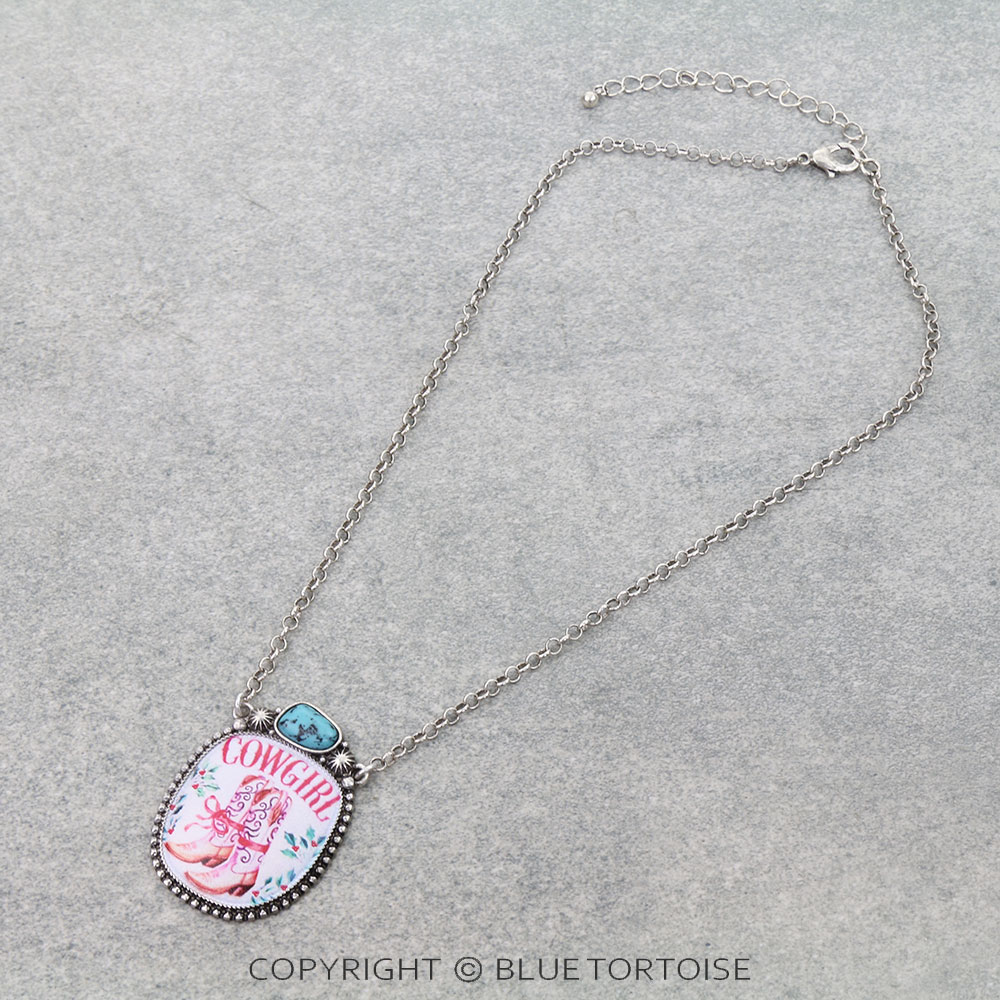 Christmas Boot Print Necklace