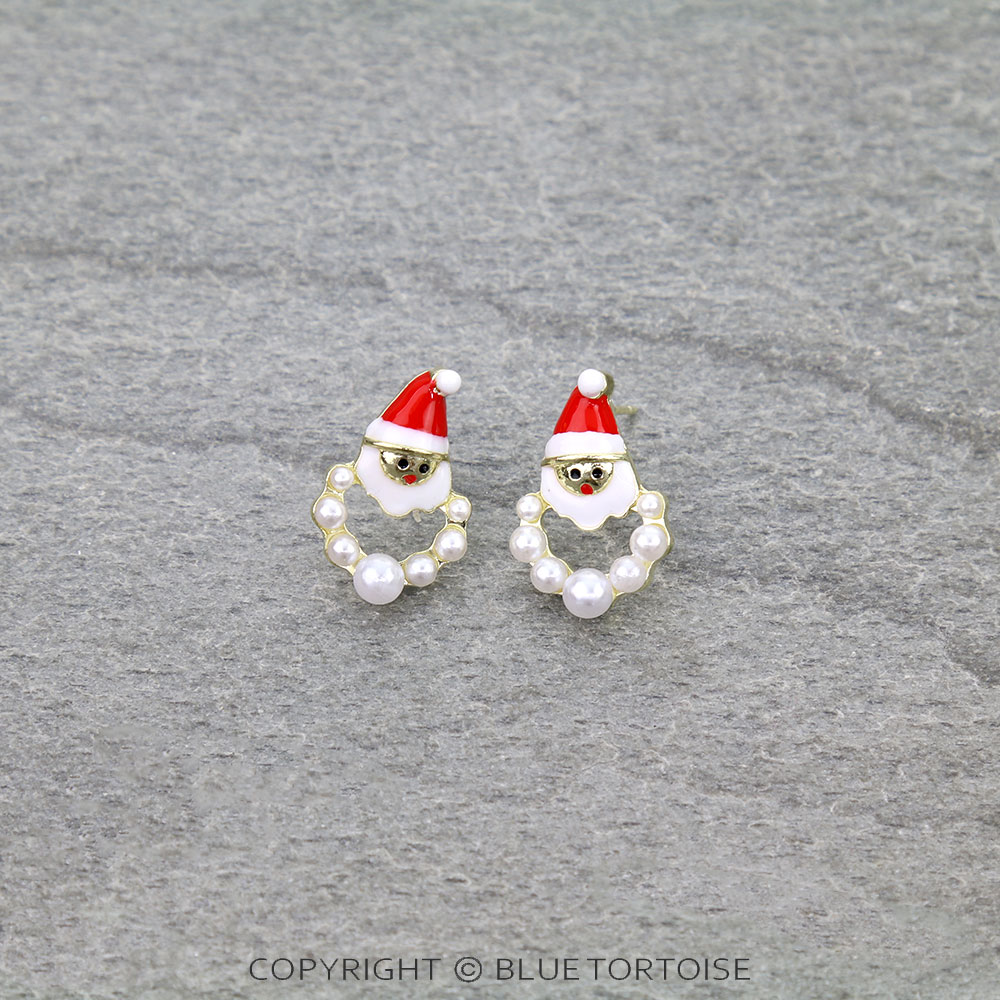 Christmas Santa Stud Earrings