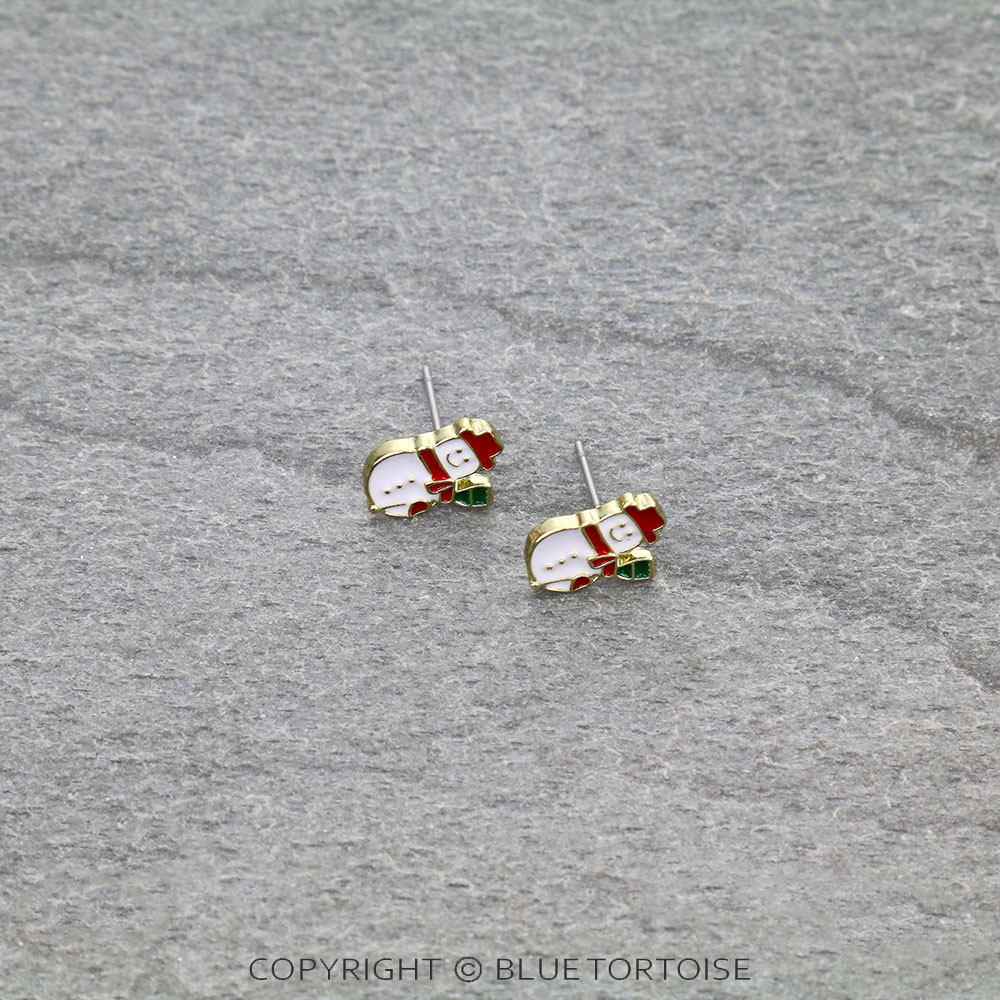 Christmas Snowman Stud Earrings
