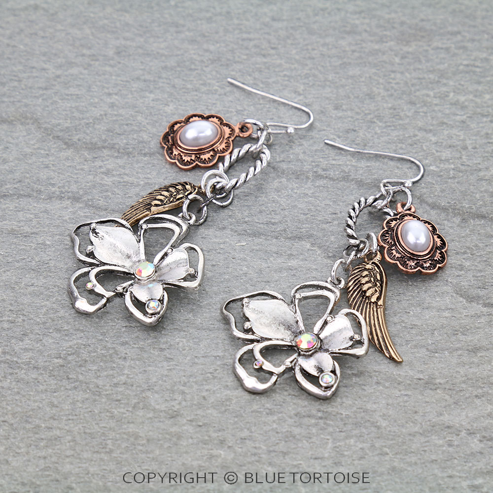 Western Flower Dangle Earrings