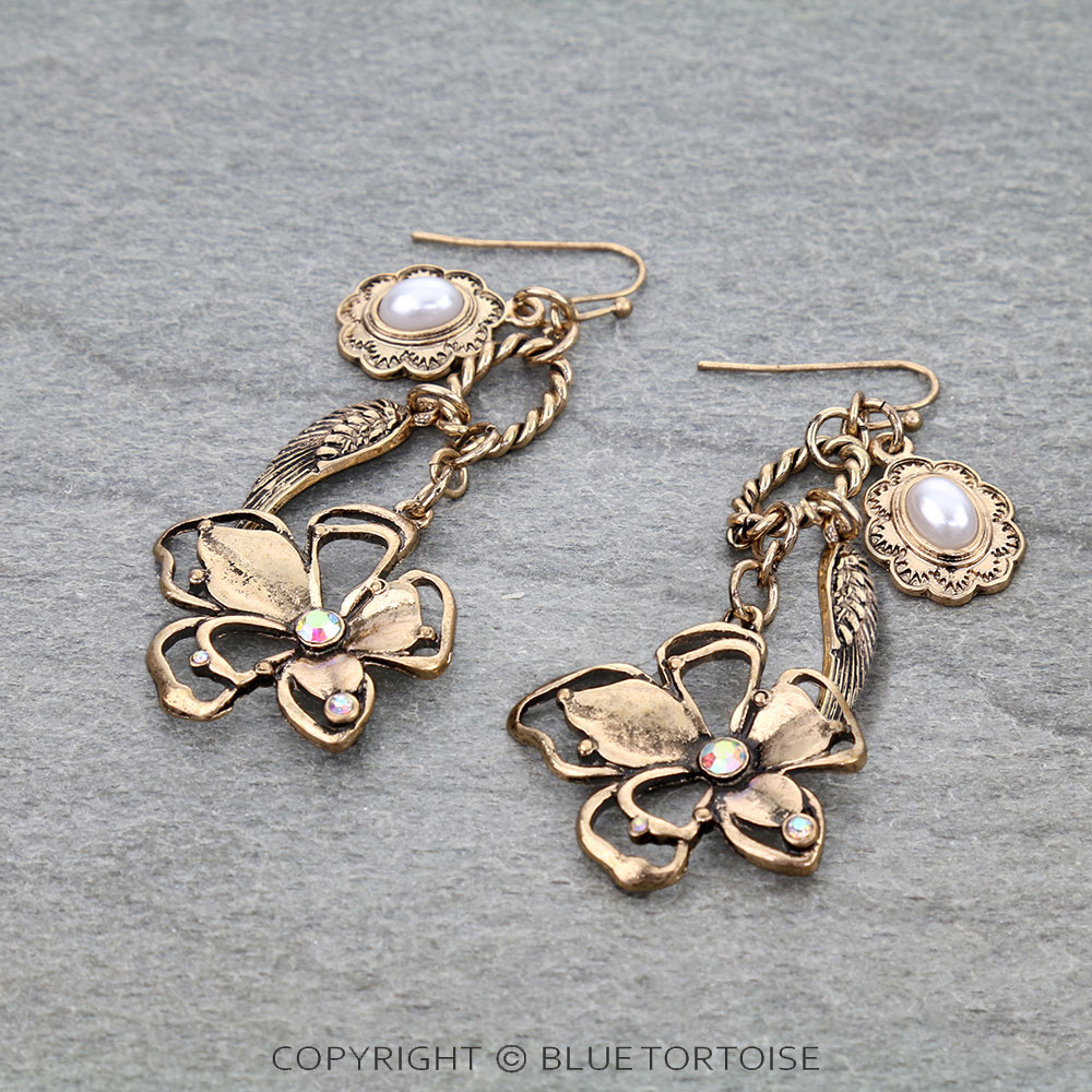 Western Flower Dangle Earrings