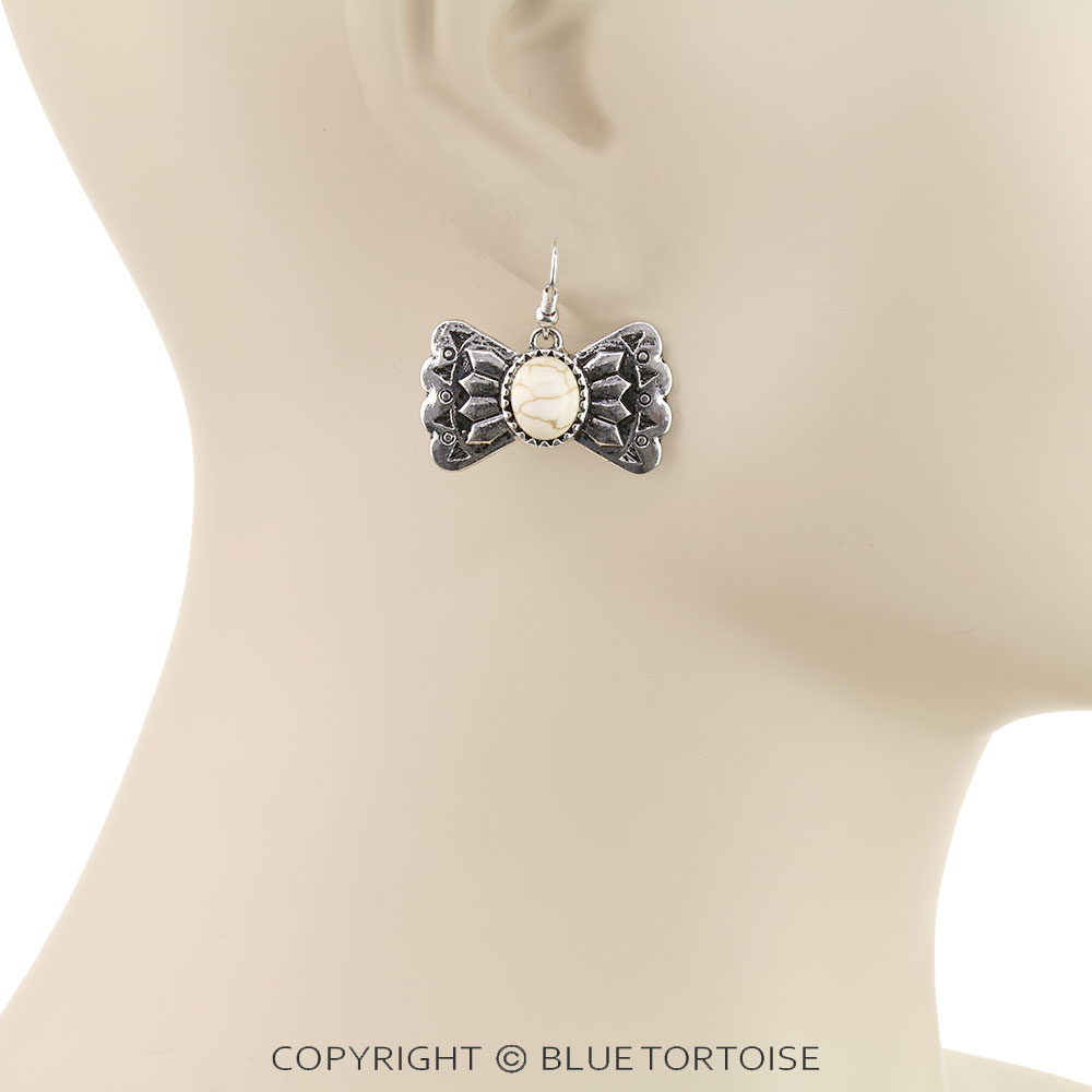Western Mini Bow Dangle Earrings - Image 2