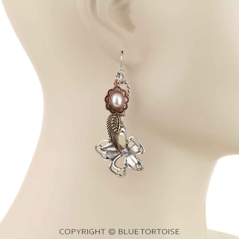 Western Flower Dangle Earrings - Image 2