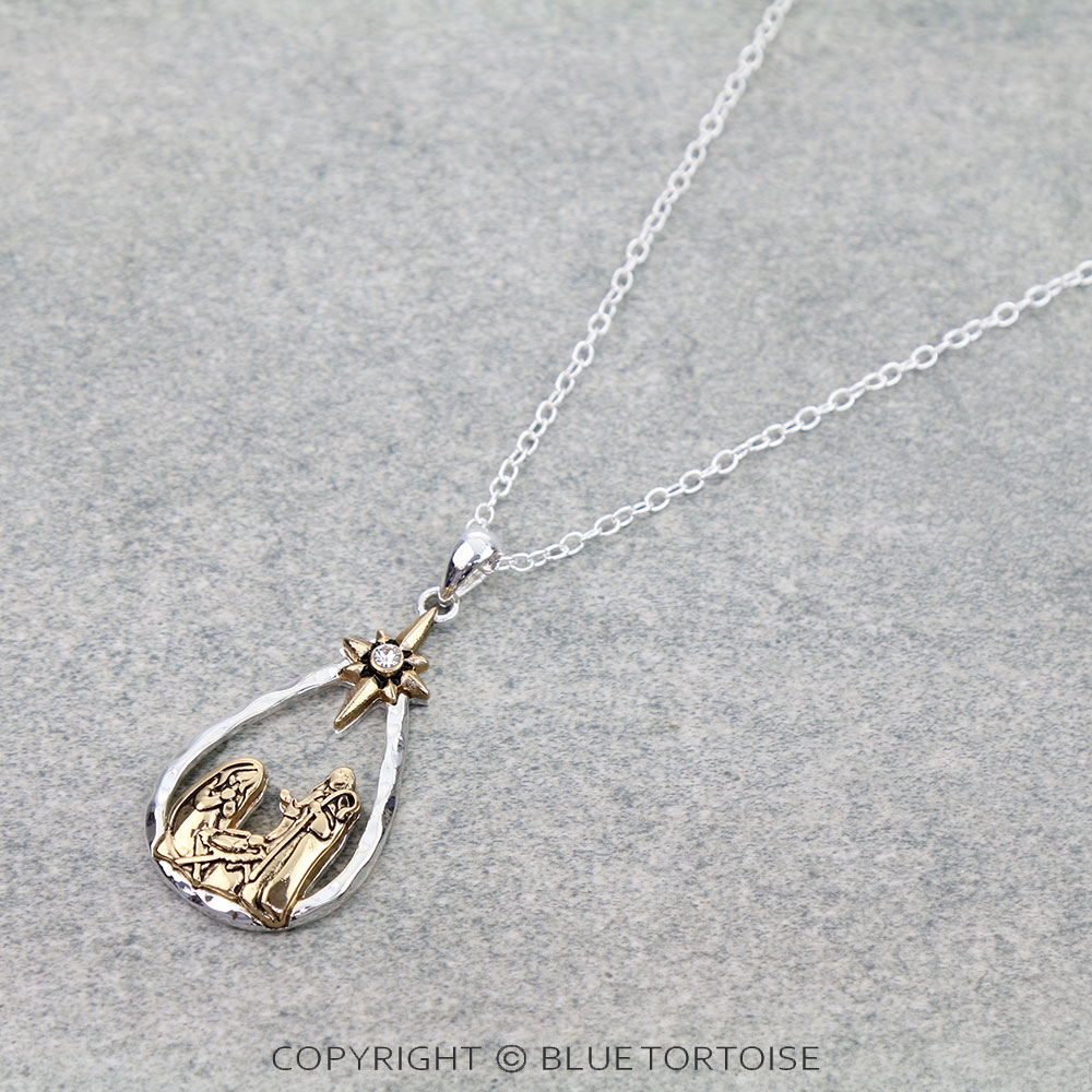 Nativity Cutout Pendant Necklace - Image 3