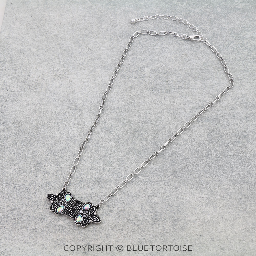 Western Boot Stitch Necklace