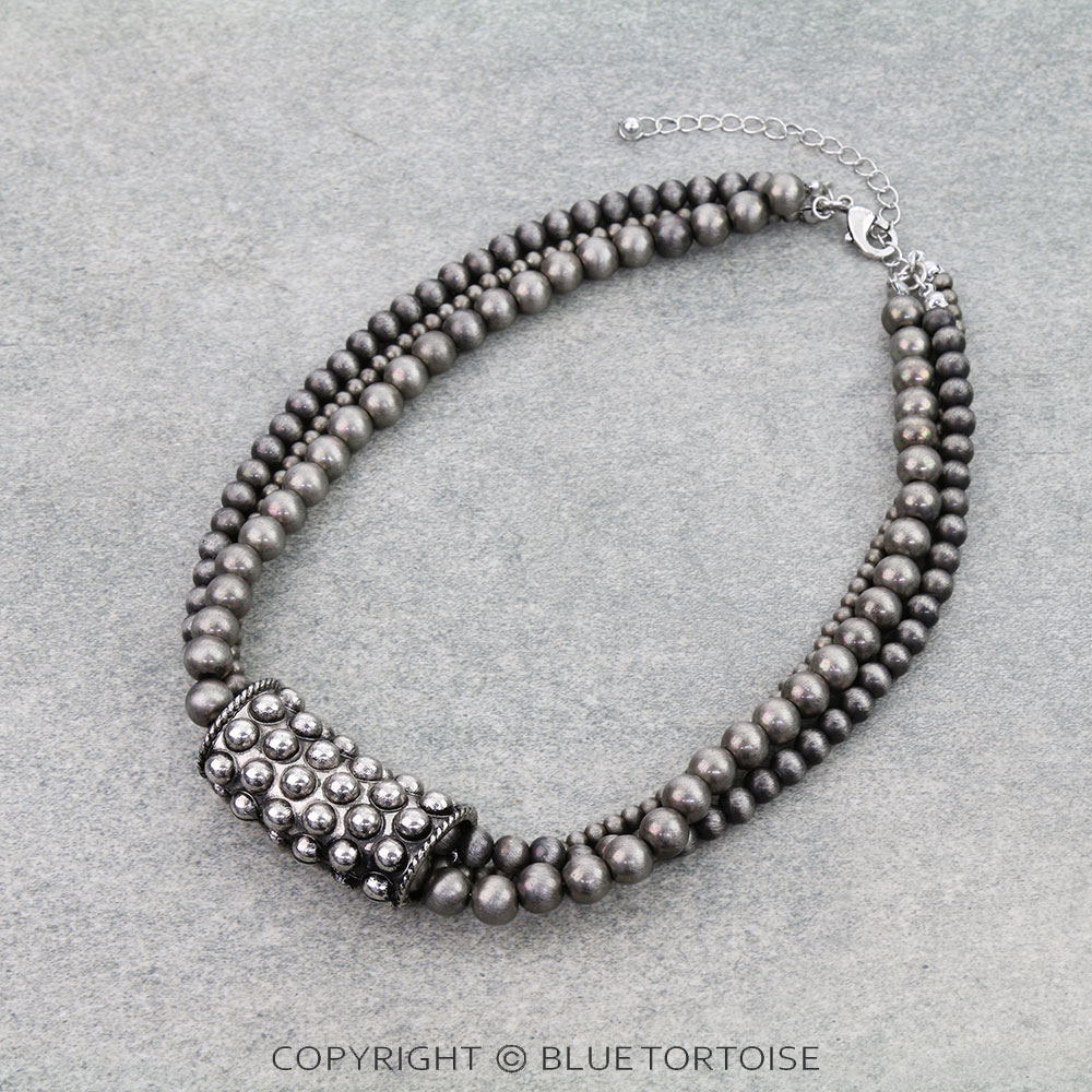 Western Ball TXR Navajo Style Pearl Necklace