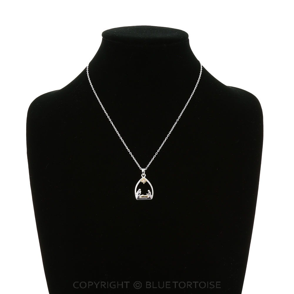 Nativity Cutout Pendant Necklace - Image 2