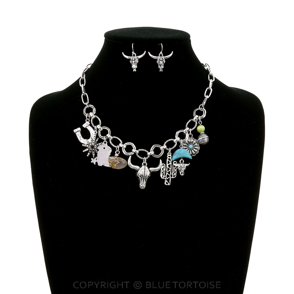 Western Theme Charm Necklace Set - Image 2