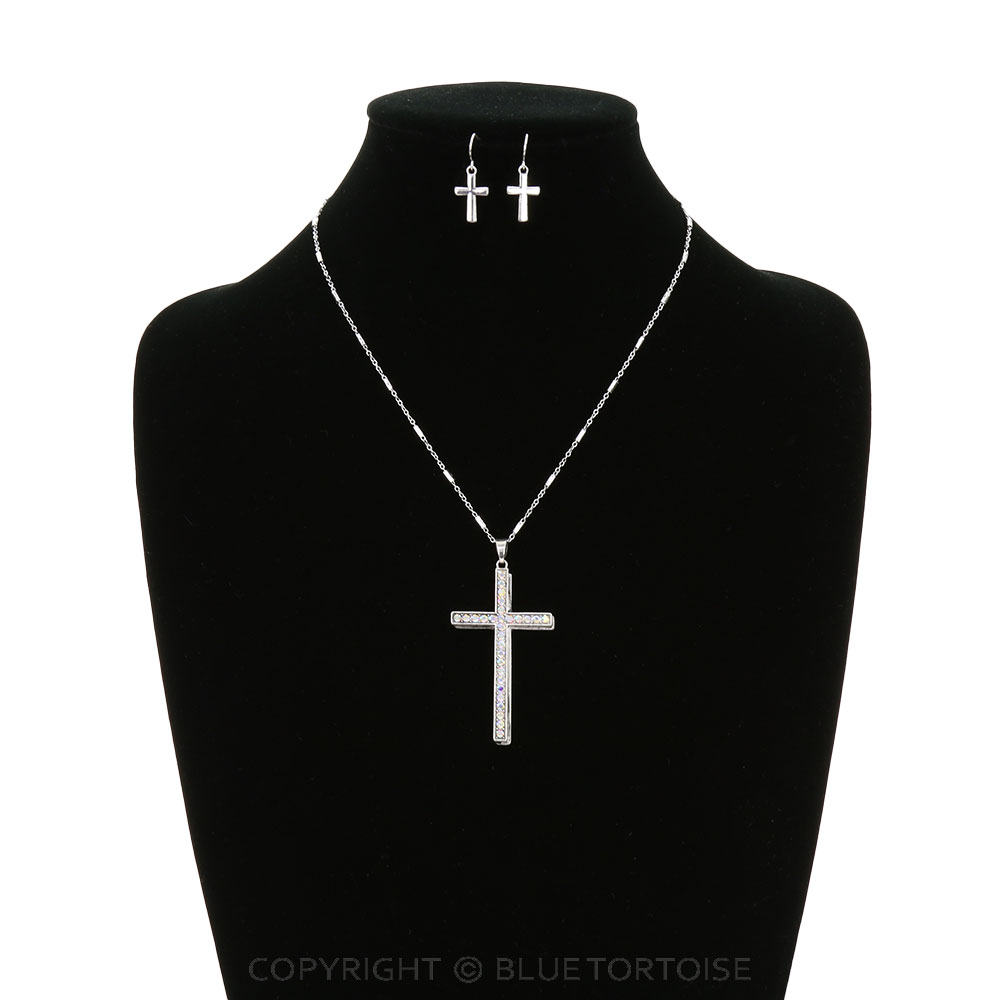 Cross Pendant Necklace Set - Image 2