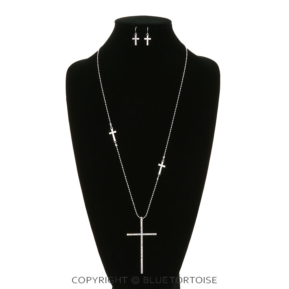 Cross Pendant Necklace Set - Image 2