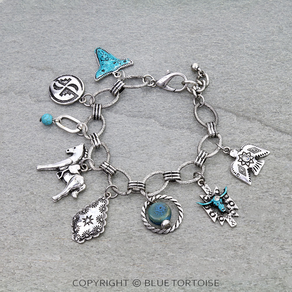 Western Style Charm Link Bracelet