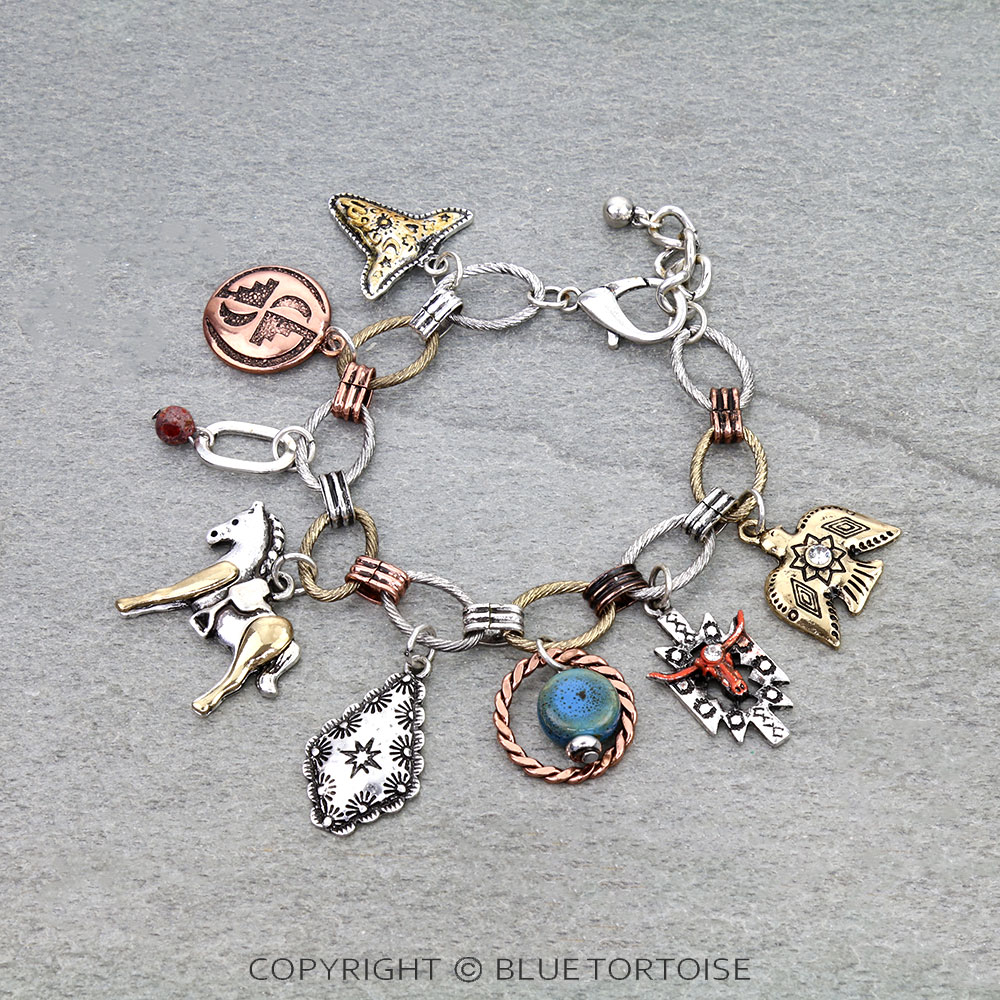 Western Style Charm Link Bracelet