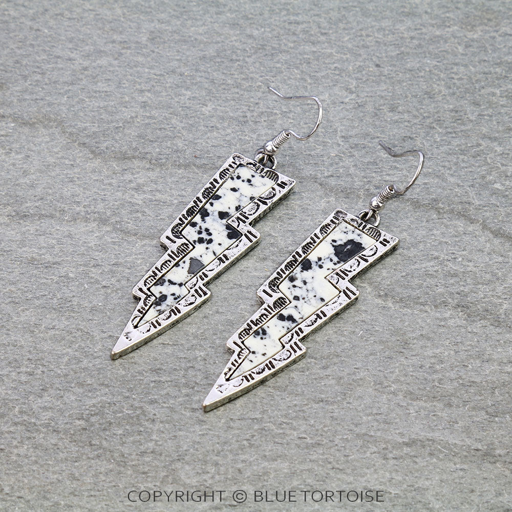 Western Thunder Stone Dangle Earrings