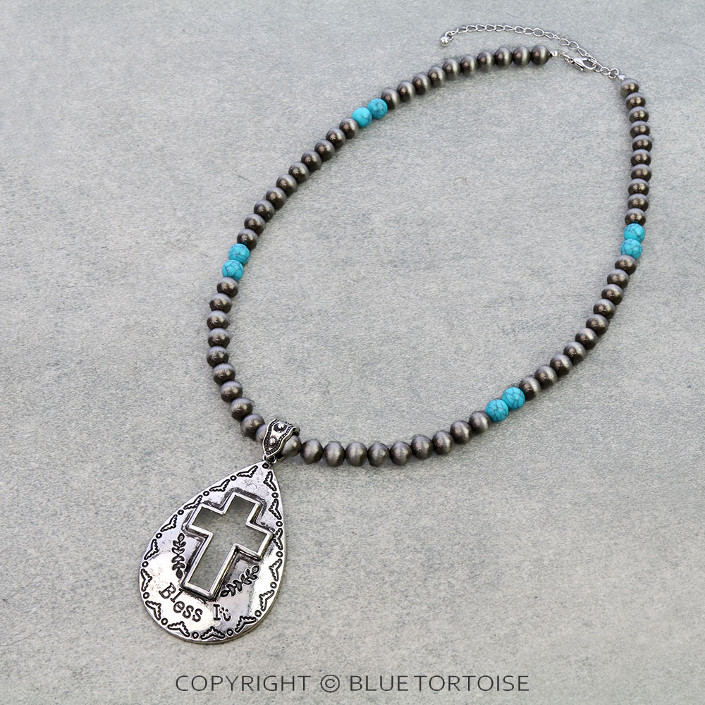 Western Cross Pendant Necklace