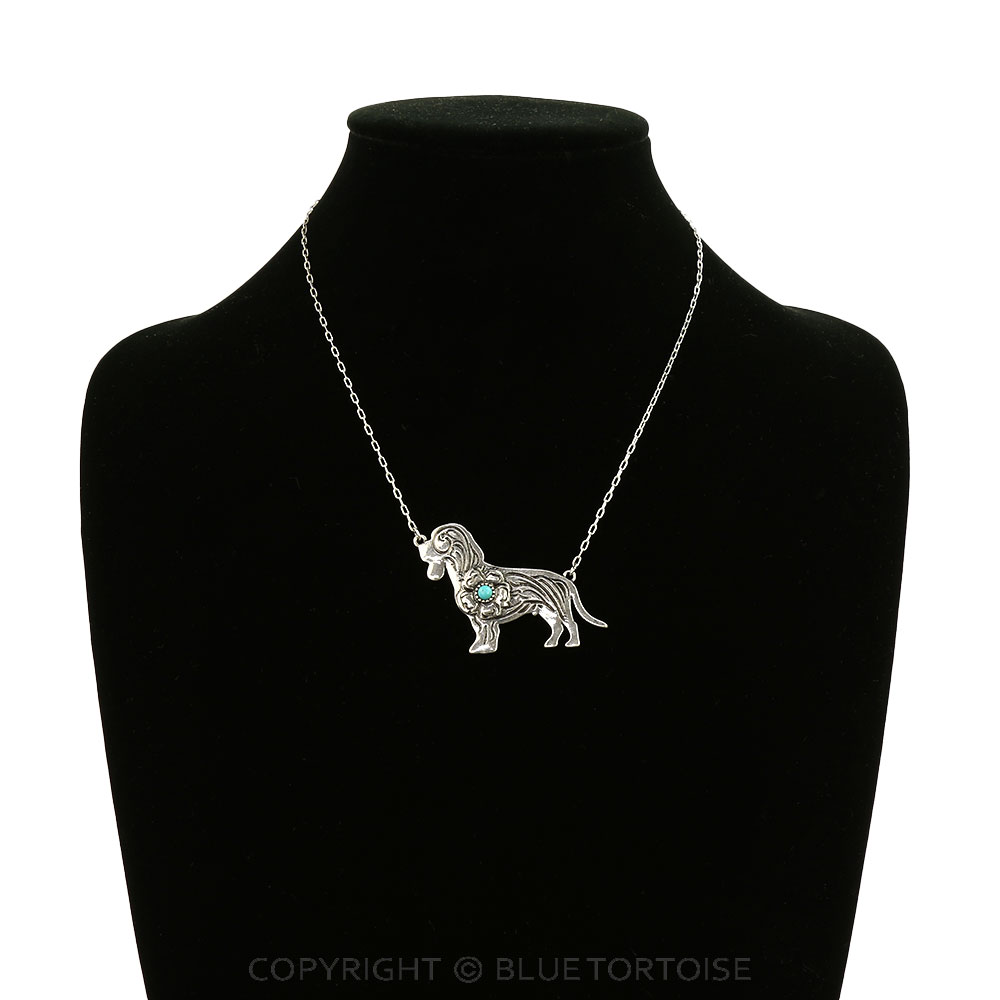 Filigree Beagle Pendant Necklace - Image 2
