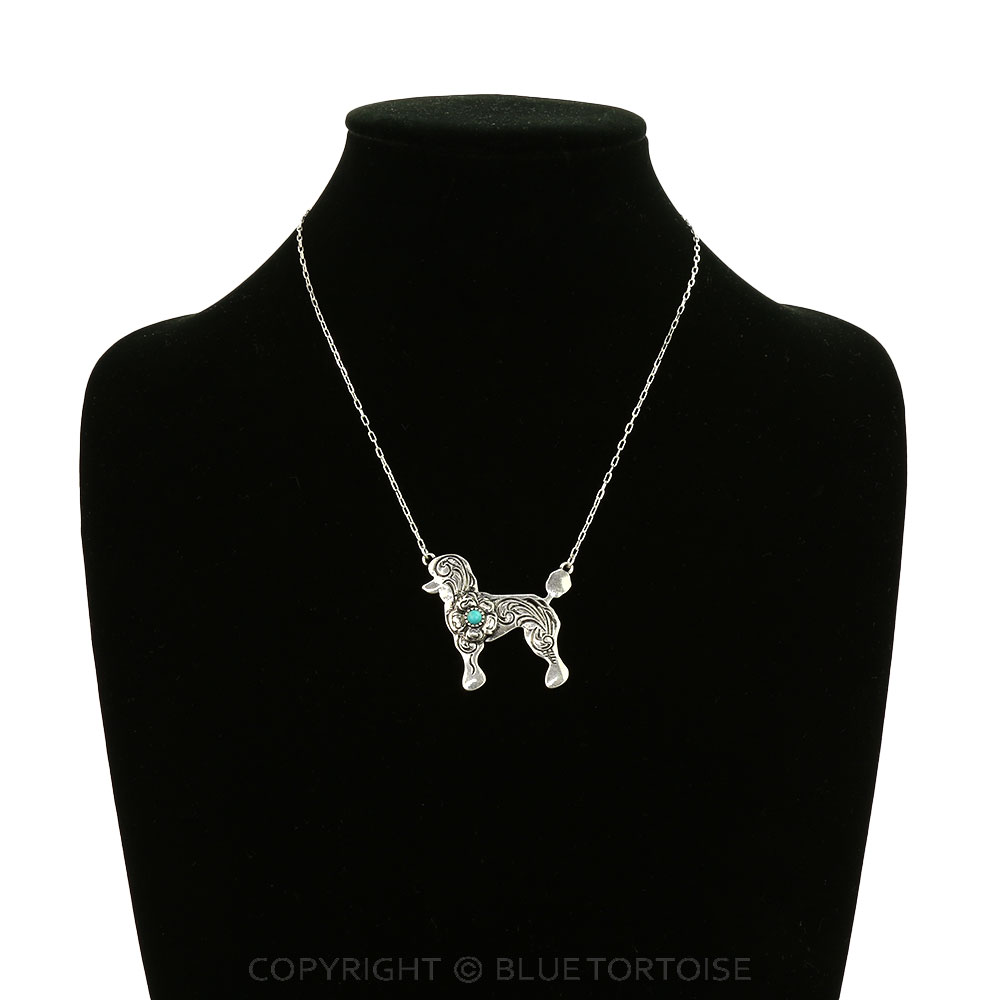 Filigree Poodle Pendant Necklace - Image 2