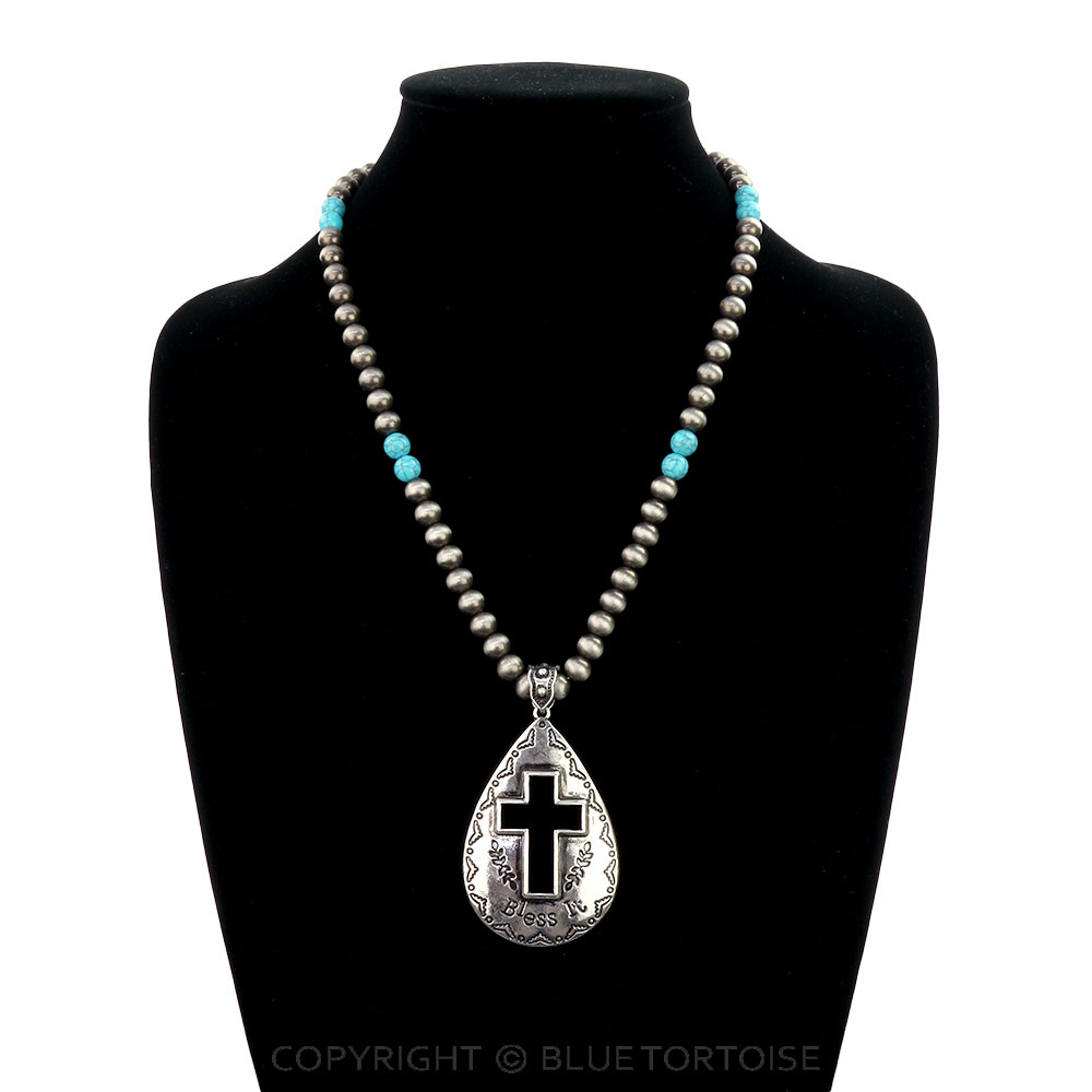 Western Cross Pendant Necklace - Image 2